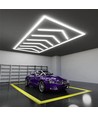 Lysgitter LED + ramme komplet sæt (Hexagon) - RA95, 384W, inklusiv strømtilslutning