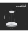 20W Dæmpbar LED lysekrone - Hvid, blødt lys, varm hvid