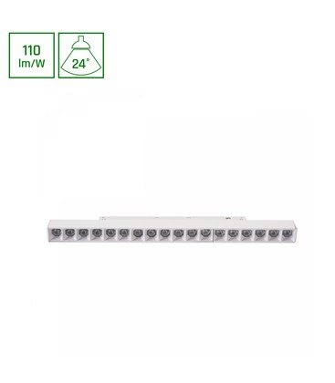 System Shift Basic - Gitter m Lineær Lampe, 330mm, 18W, 2700K, Hvid