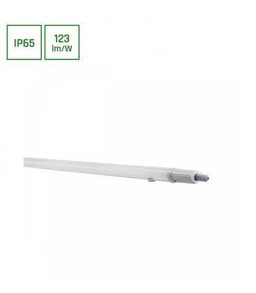 Limea Mini II 36W - Vandtæt 1200mm, Neutral Hvid, 230V, 120°, IP65, 53×27×1237mm, Hvid