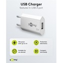 4 Ports USB oplader 30W - Hvid