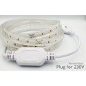 5 m. vandtæt LED strip (Type X) - 230V, IP67, 100 LED, 9W/m, kan klippes for hver 10cm