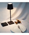 LED bordlampe med trådløs opladning - Sort, IP54 Inde/udendørs, touch dæmpbar