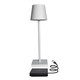 LED bordlampe inkl. trådløs opladning - Hvid, IP54 Inde/udendørs, touch dæmpbar