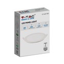 V-Tac 6W LED indbygningspanel - Hul: Ø11 cm, Mål: Ø12 cm, 230V