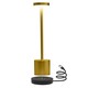 Opladelig LED bordlampe med trådløs opladning - Guld, IP54 Inde/udendørs, touch dæmpbar
