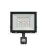 Noctis Lux lyskaster 50W - kold hvid, 230V, IP44, 176x221x53mm, sort, PIR sensor.