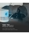 18W LED projektør med WiFi kamera og sensor - 6000K, IP44, hvid, PIR bevægelsessensor, app styret