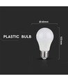 9W A60 LED Pære E27 - Plastik, 3-trins dæmpbar, 6400K