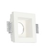 GU10 indbygningsspot i gips, kvadratisk - Hvid, 120x120mm, dyb model, IP20, uden lyskilde