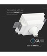 EN: VT-763 GU10 GYPSUM FITTING-WHITE