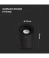 EN: VT-796 GU10 FITTING ROUND BLACK