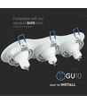 3xGU10 Lampe - Rund, hvid