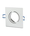 GU10 indbygningsspot - Kvadratisk, hvid, aluminium, hul: Ø7,5 cm, mål: 9,1 x 9,1 cm
