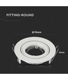 Downlight kit uden lyskilde - Hul: Ø8,5 cm, Mål: Ø9,5 cm, Hvid, vælg MR16 eller GU10 fatning