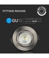 GU10 indbygningsspot rund - Satin nikkel, aluminium, Ø85 mm hul, IP20 indendørs