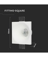 GU10 Gips Lampe/ring - Indspartling, Forkantet, Hvid