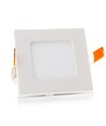 6W 12x12cm LED indbygningspanel - Hul: 11x11 cm, Mål: 12x12 cm