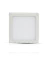 12W kvadratisk LED loftlampe - 900lm, 140x140mm, flicker free, hvid kant
