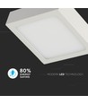 12W kvadratisk LED loftlampe - 900lm, 140x140mm, flicker free, hvid kant
