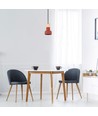 Ø12,5cm pendel i beton og træ - Rød, E27 fatning, moderne design