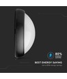 8W oval LED loftlampe - IP54, sort, 18,7 x 12,6 cm, væg/loftmontering, inkl. lyskilde