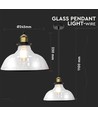 E27 Glaspendel-lampe - Transparent