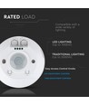 V-Tac Bevægelsessensor 360° PIR -  1000W, 8m, IP20 indendørs, 230V