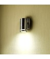 GU10 væglampe i rustfrit stål - IP44 udendørs, glas, uden lyskilde