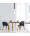 E27 porcelænsfatning - Blå, max 60W, Ø4,7 x 6,4 cm, IP20 indendørs