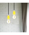 Gul E27 porcelænsfatning - Max 60W, Ø4,7 x 6,4 cm, IP20 indendørs