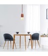 E27 porcelæn pendelophæng, brun - Max 60W, Ø4,7cm, 68cm ledning, uden lyskilde