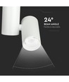 30W 1-fase skinnespot, RA95 - 24 grader, hvid, 6400K, 5 års garanti