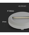 2W Trinlys LED - 4000K, Grå Hus, Rundt