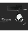 25W 3-faset skinnespot - 2100lm, 24 grader, aluminium, 5 års garanti
