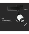 35W skinnespot - 24 grader, COB LED, IP20, 224x100x215mm