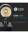 35W skinnespot - 24 grader, COB LED, IP20, 224x100x215mm