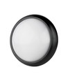 12W LED loftlampe - IP54, Ø22cm, sort kant, 3000K, inkl. lyskilde