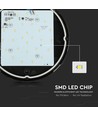 12W LED loftlampe - IP54, Ø22cm, sort kant, 3000K, inkl. lyskilde