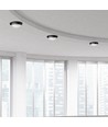 12W oval LED loft/væglampe - IP54, sort, 3000K, 24,2 x 16,5 cm