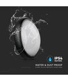 12W oval LED loft/væglampe - IP54, sort, 3000K, 24,2 x 16,5 cm