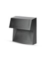 3W LED indbygningsspot til trapper - IP65, sort, kvadratisk, 4000K, 210lm