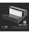 3W LED indbygningsspot til trapper - IP65, sort, kvadratisk, 4000K, 210lm