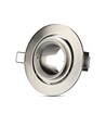 GU10 indbygningsspot med zoom - Satin nikkel, rund, justerbar, aluminium, hul: Ø9,3 cm, mål: Ø10,2 cm