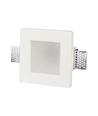GU10 indbygningsspot - Firkantet, hvid, frostet glas, 12x12 cm, IP20