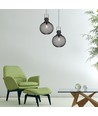 E27 pendel i sort metalnet - Ø30cm, moderne design, uden lyskilde