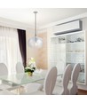 Ø35cm Diamond Cut pendel i glas - Transparent, E27 fatning, max 60W, ekskl. lyskilde