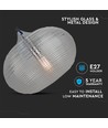 Ø35cm pendel med diamantslebet glas, E27 - Sort, metal, max 60W, uden lyskilde