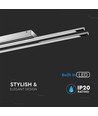36W designer dobbelt pendel / loftlampe - Krom, 4000K, 2700lm, IP20, 120° lysspredning