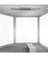 36W Designer Bend Glass Double loft/væglampe - Krom, 2700lm, 4000K, rustfrit stål og glas, IP20, 98,5cm bredde